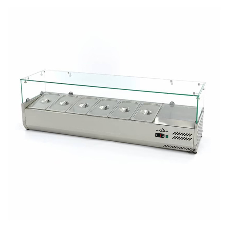 Vitrine à ingrédients réfrigérée 1500x395mm (6x GN1/3) IDEAL - GOLDINOX