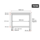 Table inox 1000 x 600 mm PREMIUM / GOLDINOX