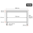 Table inox 1800 x 600 mm PREMIUM / GOLDINOX