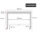 Table inox 1800 x 600 mm avec renfort sur roulettes / GOLDINOX