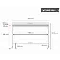 Table inox 1800 x 600 mm adossée avec renfort sur roulettes / GOLDINOX
