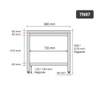 Table inox 800 x 700 mm PREMIUM / GOLDINOX