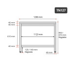 Table inox 1200 x 700 mm PREMIUM / GOLDINOX