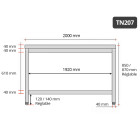 Table inox 2000 x 700 mm PREMIUM / GOLDINOX 