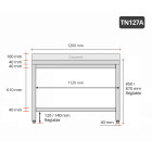 Table inox 1200 x 700 mm adossée PREMIUM / GOLDINOX 