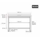 Table inox 1400 x 700 mm adossée PREMIUM / GOLDINOX 