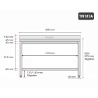 Table inox 1800 x 700 mm adossée PREMIUM / GOLDINOX 