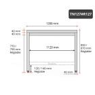 Table inox 1200 x 700 mm avec renfort / GOLDINOX