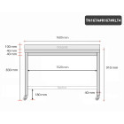 Table inox 1600 x 700 mm adossée avec renfort sur roulettes / GOLDINOX