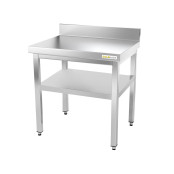 Table inox 600 x 600 mm adossée PREMIUM / GOLDINOX