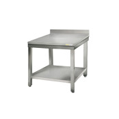 Table inox 800 x 600 mm adossée ECO / GOLDINOX