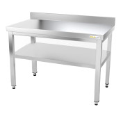 Table inox 1000 x 600 mm adossée PREMIUM / GOLDINOX