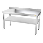 Table inox 1600 x 600 mm adossée PREMIUM / GOLDINOX