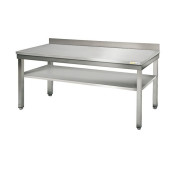 Table inox 2000 x 600 mm adossée ECO / RESTONOBLE