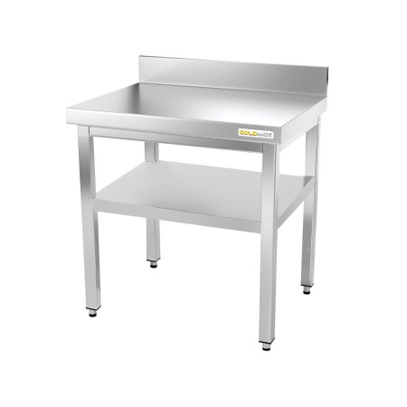 Table inox 600 x 700 mm adossée PREMIUM / GOLDINOX