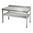 Table inox 1200 x 700 mm adossée ECO / GOLDINOX 