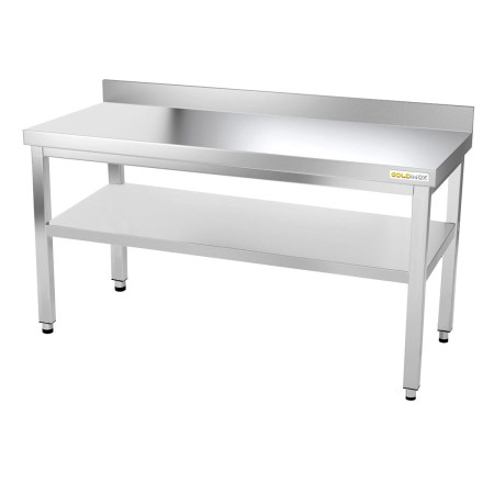 Table inox 1600 x 700 mm adossée PREMIUM / GOLDINOX