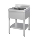 Plonge inox 1 bac - 600 x 600 mm ECO / GOLDINOX