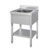 Plonge inox 1 bac - 700 x 700 mm ECO / GOLDINOX 