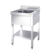 Plonge inox 1 bac - 600 x 700 mm PREMIUM / GOLDINOX 