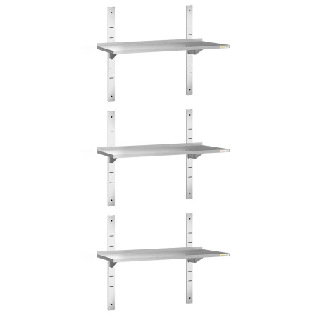 Etagère murale inox 1200 x 300 mm (x3 unités) / RESTONOBLE