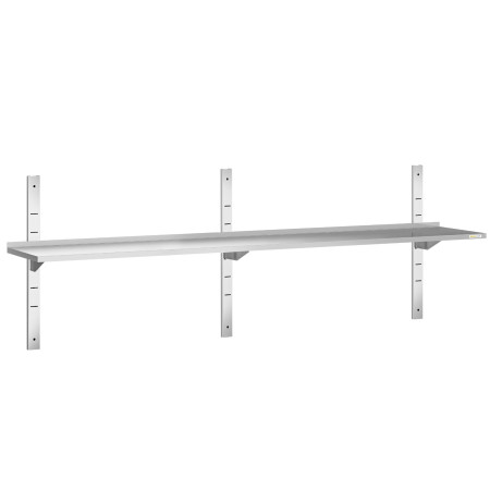 Lot de 3 étagères murales inox 2000 x 300 mm PREMIUM / GOLDINOX