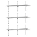 Lot de 3 étagères murales inox 1500 x 400 mm PREMIUM / GOLDINOX