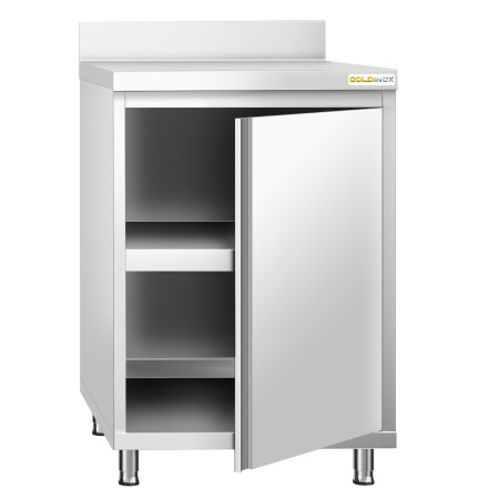 Meuble bas inox 600 x 600 mm adossé PREMIUM / GOLDINOX