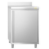 Meuble bas inox 600 x 600 mm adossée PREMIUM / GOLDINOX