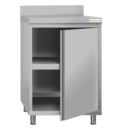 Meuble bas inox 600 x 600 mm adossé ECO / GOLDINOX