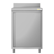 Meuble bas inox 600 x 600 mm adossée ECO / GOLDINOX