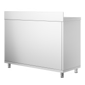 Meuble bas inox 1000 x 600 mm adossée PREMIUM / GOLDINOX