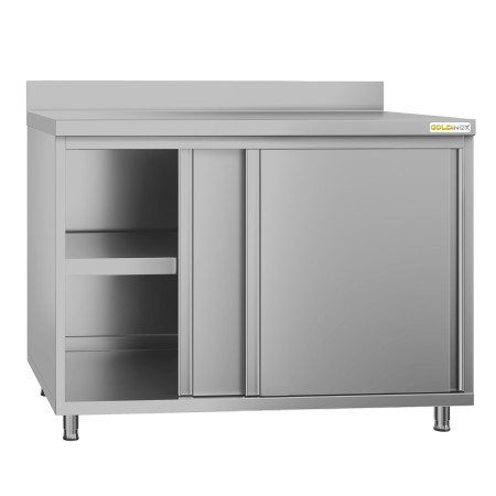 Meuble bas inox 1000 x 600 mm adossé ECO / GOLDINOX