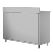 Meuble bas inox 1000 x 600 mm adossée ECO / GOLDINOX