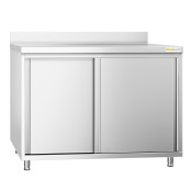 Meuble bas inox 1200 x 600 mm adossée PREMIUM / GOLDINOX