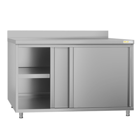 Meuble bas inox 1400 x 600 mm adossé ECO / GOLDINOX