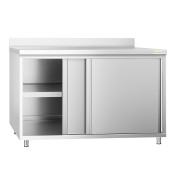 Meuble bas inox 1500 x 600 mm adossée PREMIUM / GOLDINOX