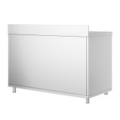 Meuble bas inox 1500 x 600 mm adossée PREMIUM / GOLDINOX