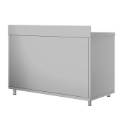 Meuble bas inox 1500 x 600 mm adossée ECO / GOLDINOX