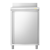 Meuble bas inox 600 x 700 mm adossée PREMIUM / GOLDINOX