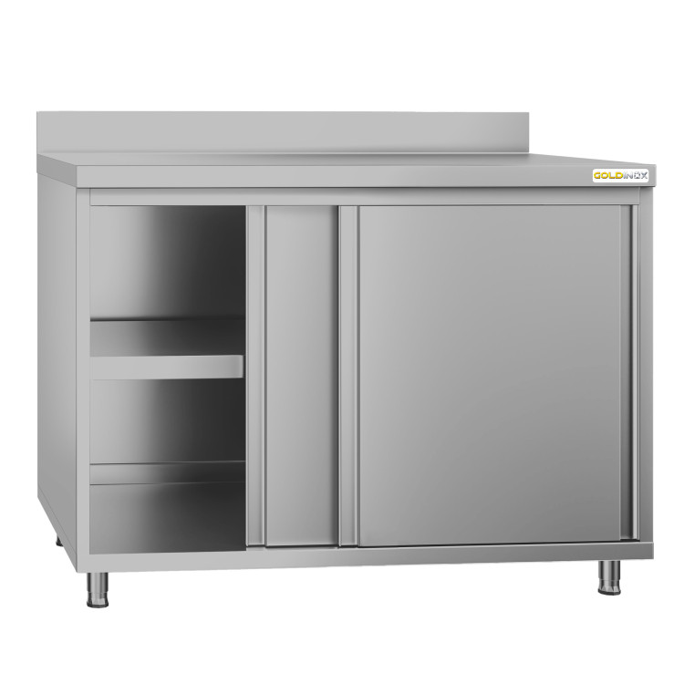 Meuble bas inox 1000 x 700 mm adossée ECO / GOLDINOX