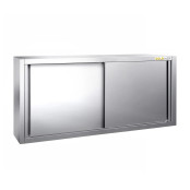 Placard mural inox 1500 x 400 mm / Hauteur 650 mm avec portes coulissantes PREMIUM / GOLDINOX