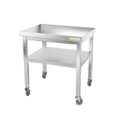 Table inox 500 x 500 mm sur roulettes / GOLDINOX