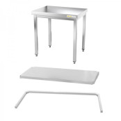 Table inox 700 x 500 mm avec renfort / GOLDINOX