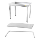 Table inox 1000 x 500 mm avec renfort / GOLDINOX