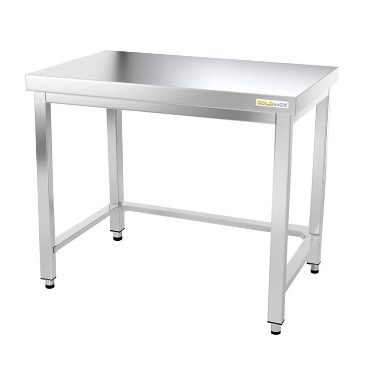 Table inox 1200 x 500 mm avec renfort / GOLDINOX