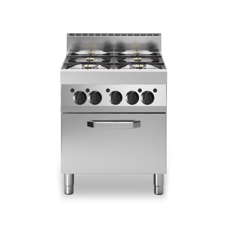 Cuisinière gaz 4 feux sur four gaz (22,2 kW) PREMIUM / GOLDINOX