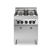 Cuisinière gaz 4 feux (17,2 kW) sur four électrique (3.96 kW) PREMIUM / GOLDINOX