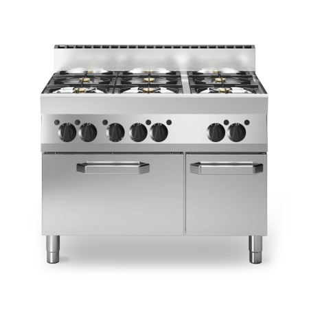 Cuisinière gaz 6 feux sur four gaz (30,8 kW) PREMIUM / GOLDINOX