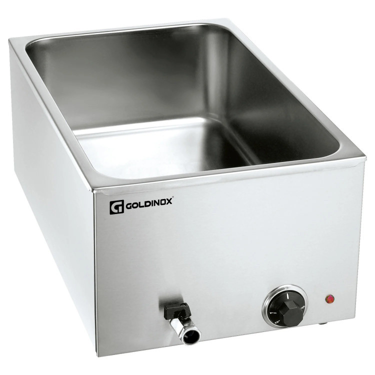 Bain marie professionnel avec robinet de vidange GN 1/1 PREMIUM - GOLDINOX